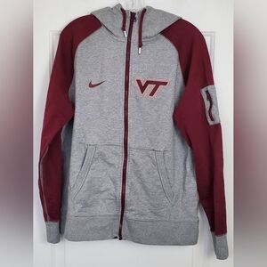 Nike NCAA Virginia VA Tech Hooded Jacket Collegiate Hokies - Size L - EUC